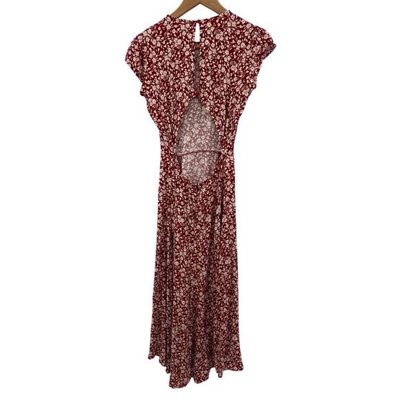 Reformation 2 Gavin Floral Midi Dress Grenadine - Picture 5 of 7